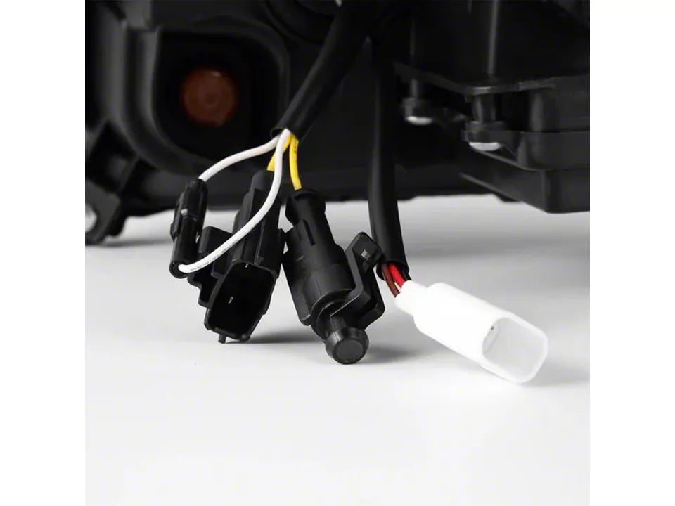 24-26 Tacoma AlphaRex LUXX-Series LED Projector Headlights; Black Housing; Clear Lens