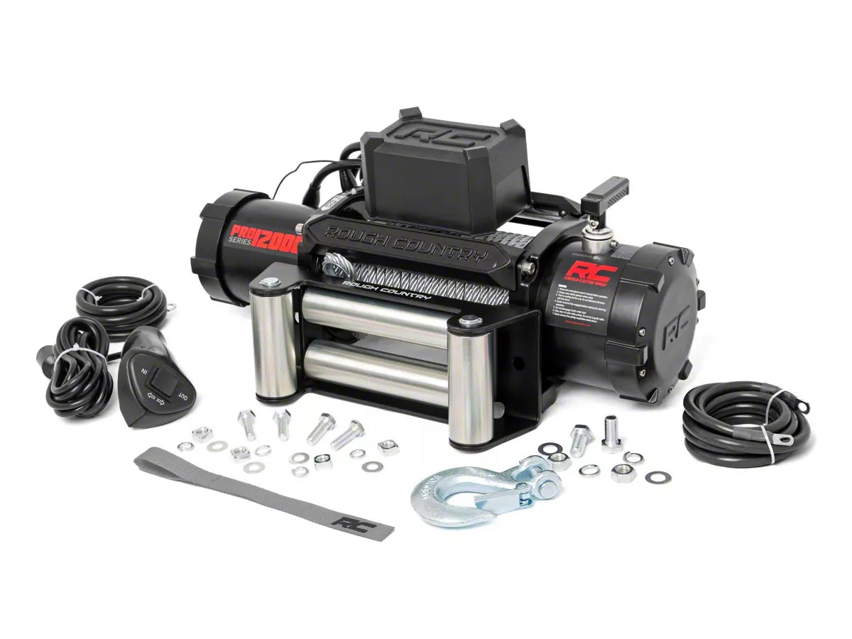 Rough Country PRO Series 12,000 lb. Winch with Steel Cable
(Universal; Some Adaptation May Be Required)