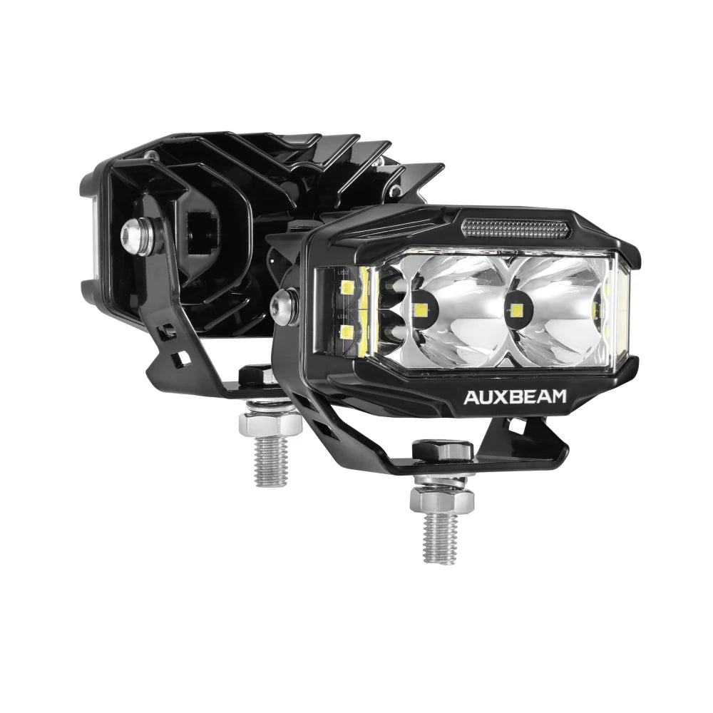 V-MAX SERIES | 4 INCH 72W 6960LM COMBO BEAM SIDE SHOOTER LED RECTANGULAR POD LIGHTS WITH AMBER DRL