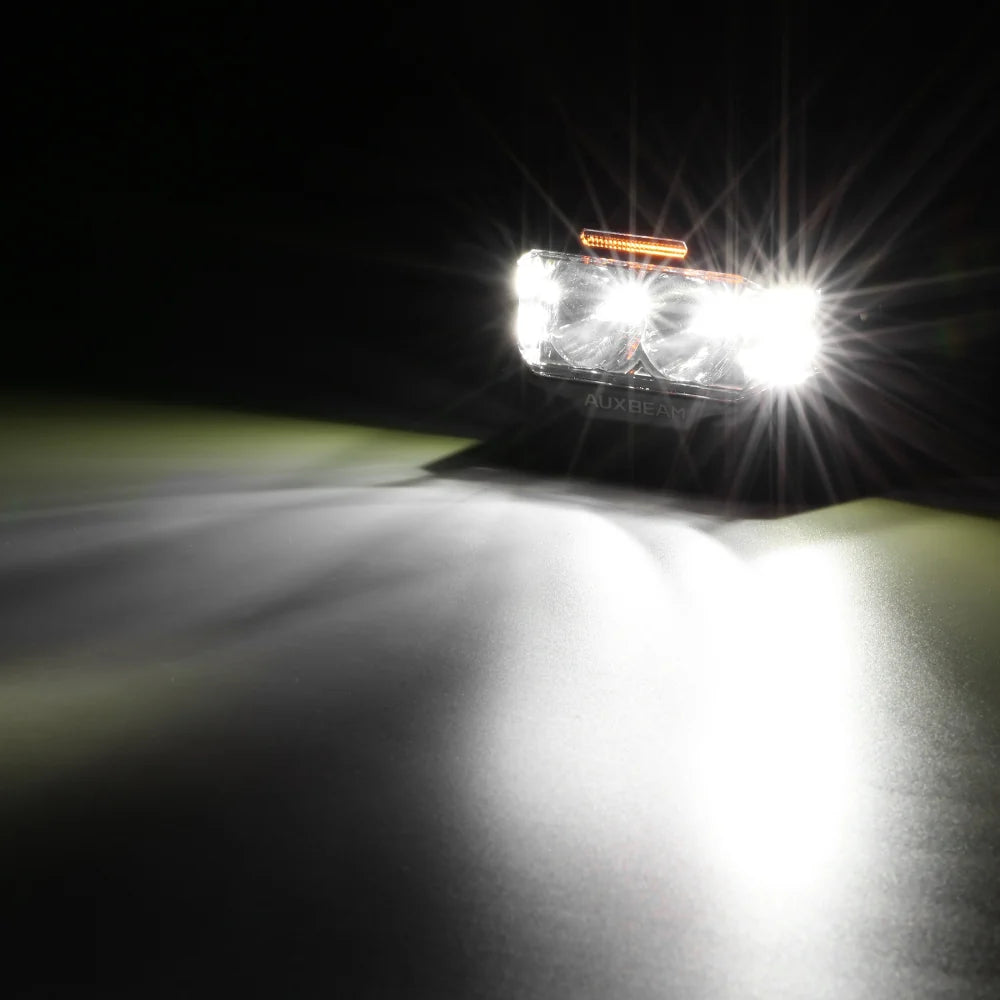 V-MAX SERIES | 4 INCH 72W 6960LM COMBO BEAM SIDE SHOOTER LED RECTANGULAR POD LIGHTS WITH AMBER DRL