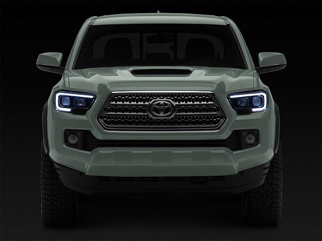 Switchback LED Bar Projector Headlights; Gloss Black Housing; Smoked Lens
(16-23 Tacoma w/ Factory Halogen Headlights w/o LED DRL)