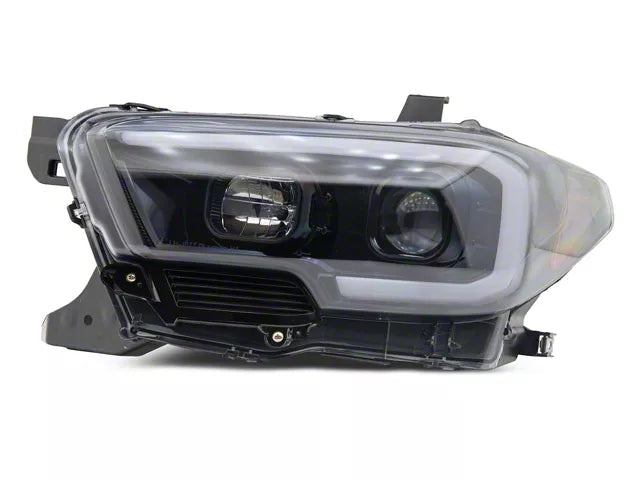 Switchback LED Bar Projector Headlights; Gloss Black Housing; Smoked Lens
(16-23 Tacoma w/ Factory Halogen Headlights w/o LED DRL)