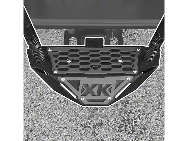 XK Glow 2-Inch Hitch Receiver Step and Whip Plate (Universal; Some Adaptation May Be Required)