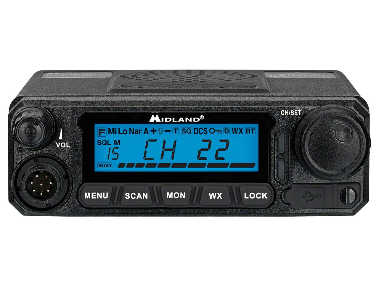 Midland Radio MicroMobile GMRS Two-Way Radio; 15-Watt