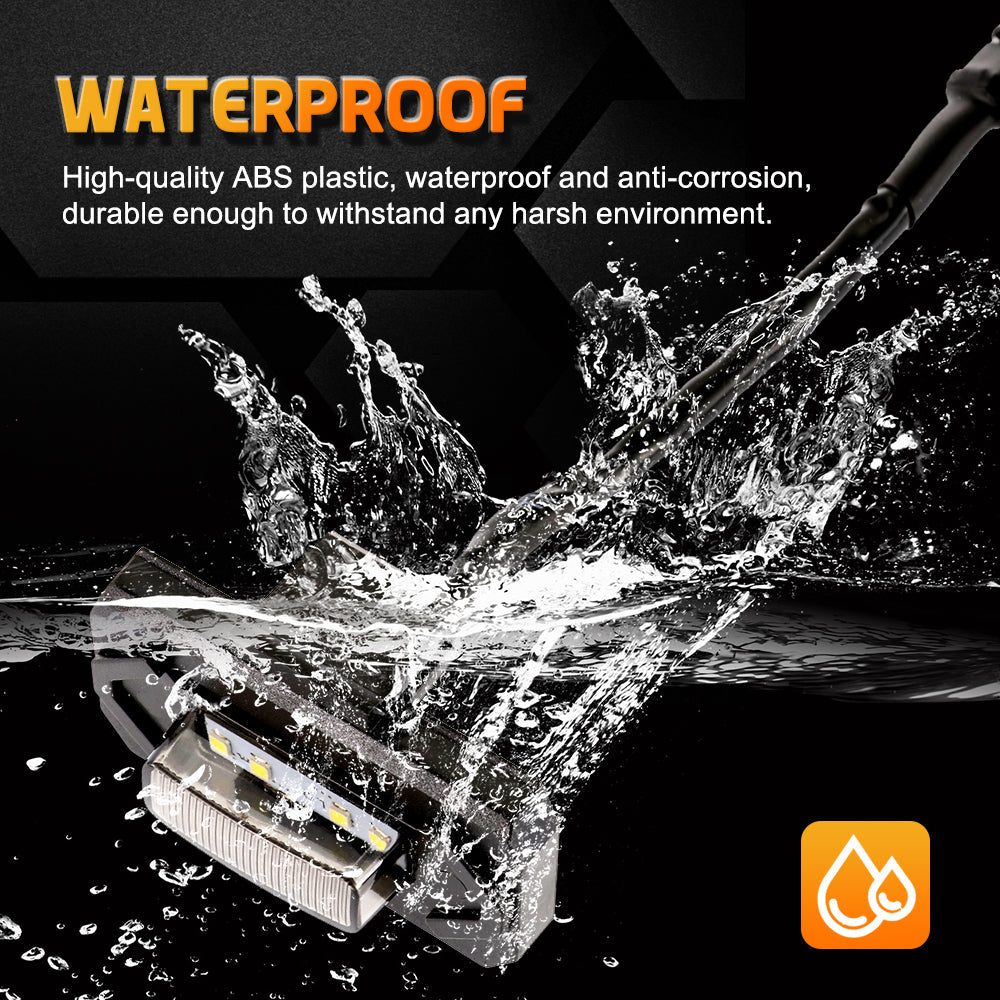 (4PCS/SET) LED FRONT GRILLE LIGHTS WHITE LIGHT FOR TOYOTA TACOMA 2020-2021 TRD OFF ROAD/TRD SPORT (SMOKED SHELL)