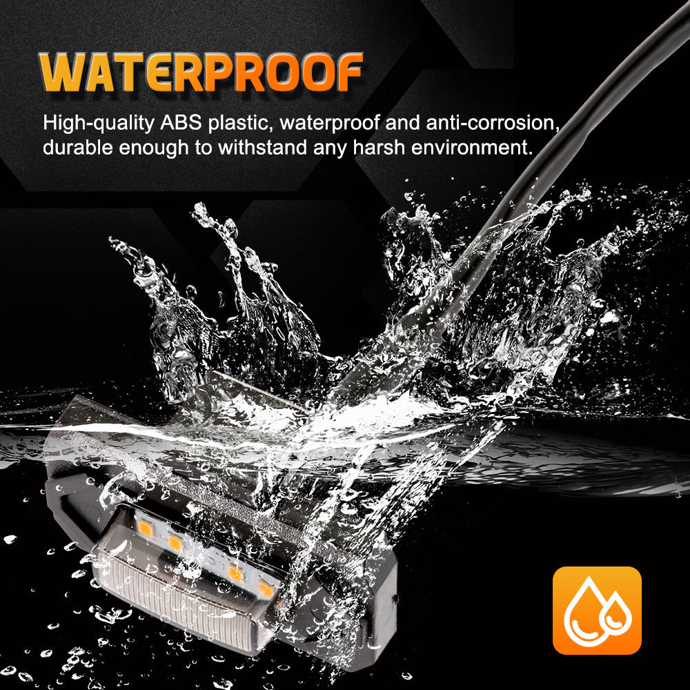 (4PCS/SET) LED FRONT GRILLE LIGHTS AMBER LIGHT FOR TOYOTA TACOMA 2020-2021 TRD OFF ROAD/TRD SPORT (SMOKED SHELL)