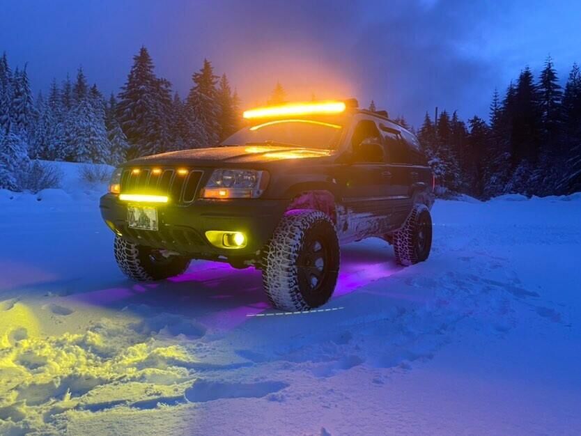 50 INCH 6 MODES WHITE&AMBER CURVED OFF ROAD LED LIGHT BAR