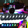 8 PCS/SET  RGB LED ROCK LIGHT SET WITH BLUETOOTH CONTROLLER