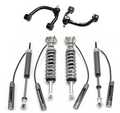 JRi 1.75" - 3" 2024 Gen 4 Tacoma Leveling Kit w. 6-Stage Adjust Coilover Remote Reservoir Shocks + Front Upper Control Arms
