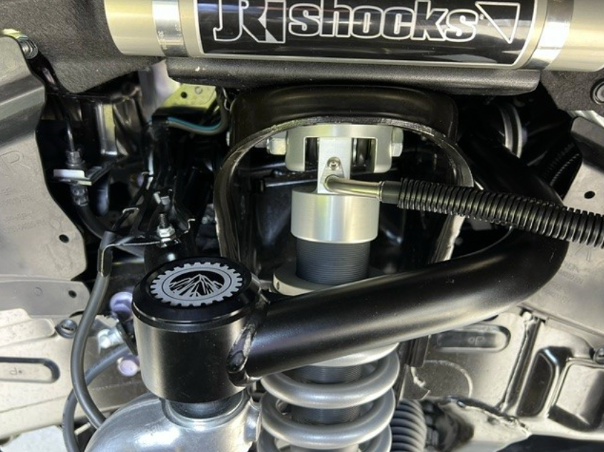 JRi 1.75" - 3" 2024 Gen 4 Toyota Tacoma Leveling Kit with 6-Stage Adjustable Coilover Remote Reservoir Shocks + Freedom Off-Road Front Upper Control Arms