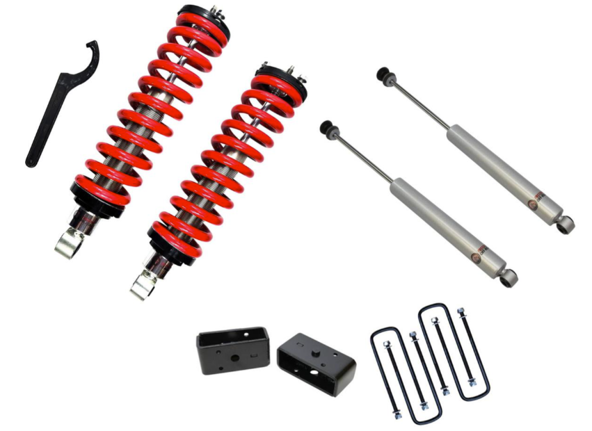Freedom Offroad 1-4" Adjustable Coilovers / 3" Rear Lift Blocks and Shocks