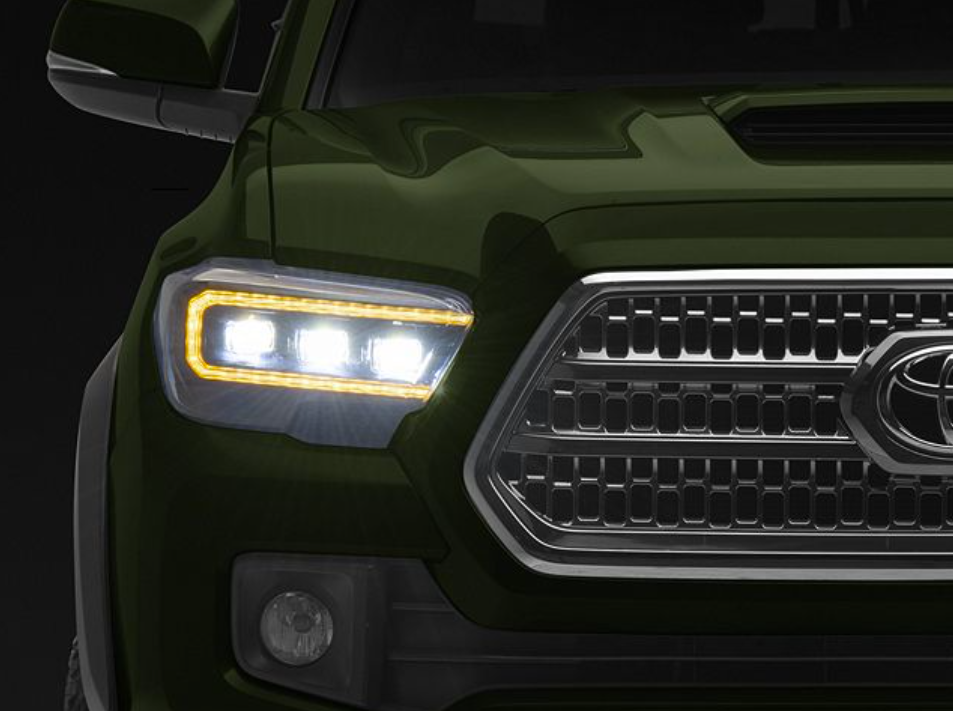 Form Lighting Sequential LED Projector Headlights; Black Housing; Clear Lens