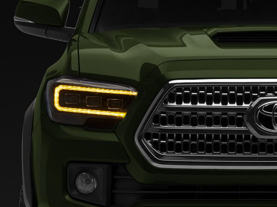 Form Lighting Sequential LED Projector Headlights; Black Housing; Clear Lens