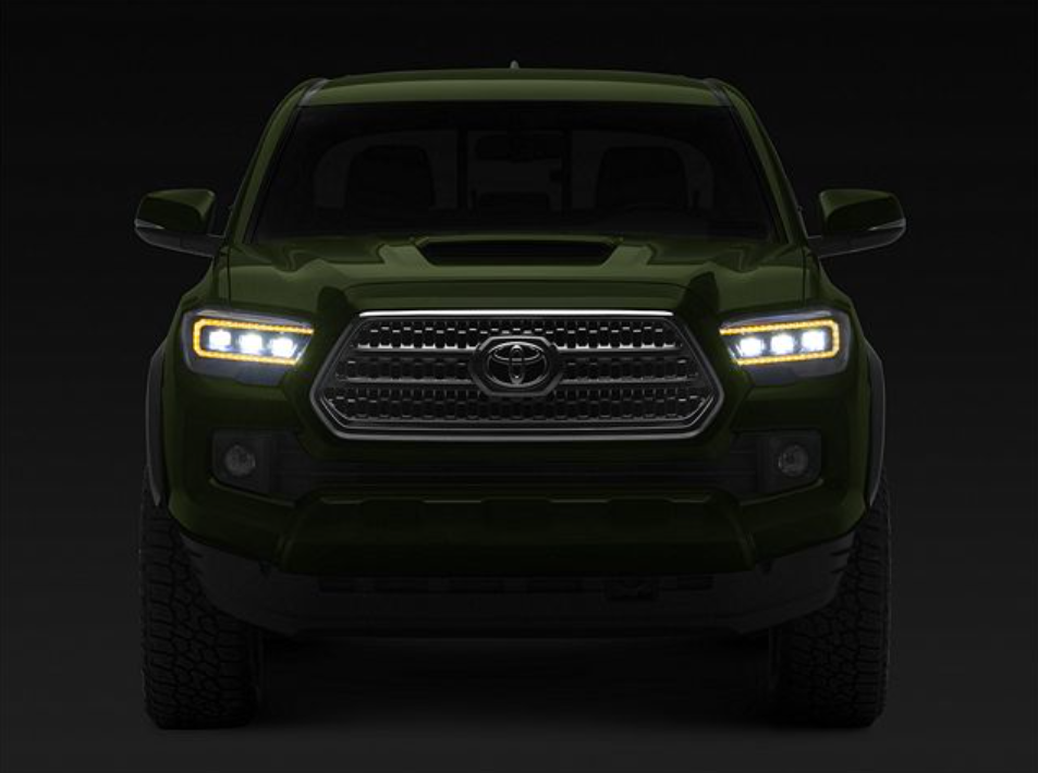 Form Lighting Sequential LED Projector Headlights; Black Housing; Clear Lens