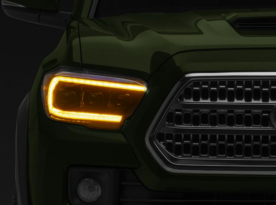 Raxiom CXR Series V2 LED Projector Headlights; Black Housing; Clear Lens