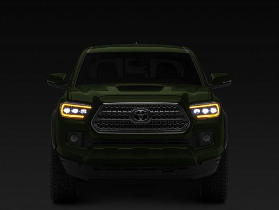 Raxiom CXR Series V2 LED Projector Headlights; Black Housing; Clear Lens