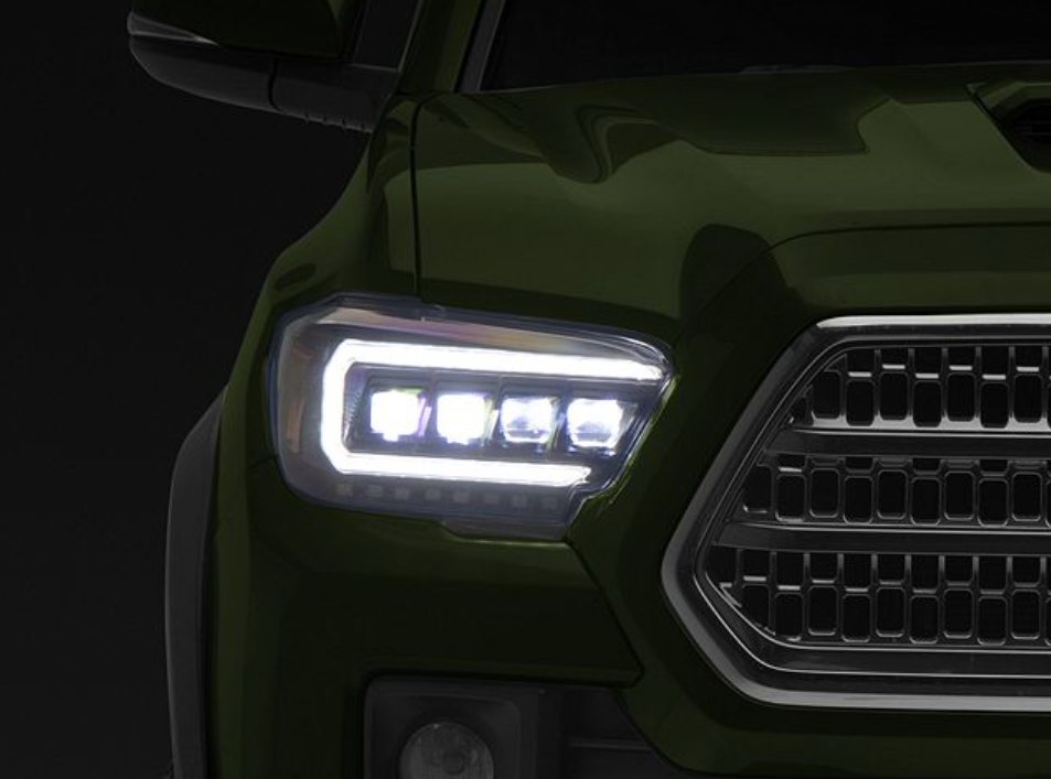 APEX Series Multi-Beam High-Power LED Module Headlights; Black Housing; Clear Lens