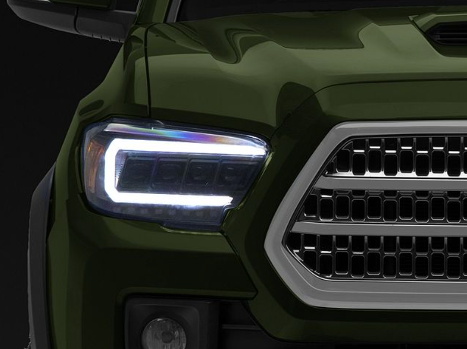 APEX Series Multi-Beam High-Power LED Module Headlights; Black Housing; Clear Lens