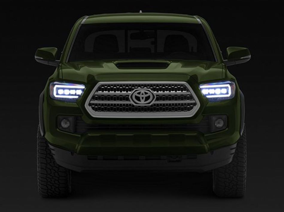 APEX Series Multi-Beam High-Power LED Module Headlights; Black Housing; Clear Lens