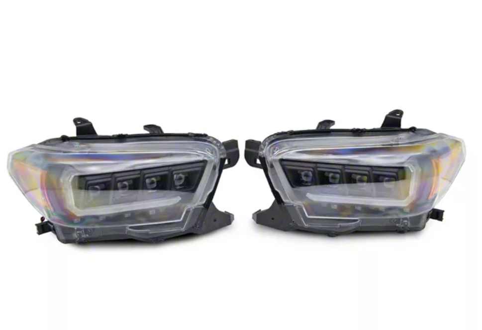 APEX Series Multi-Beam High-Power LED Module Headlights; Black Housing; Clear Lens