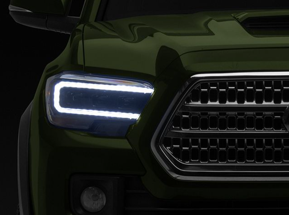 Form Lighting Sequential LED Projector Headlights; Black Housing; Clear Lens