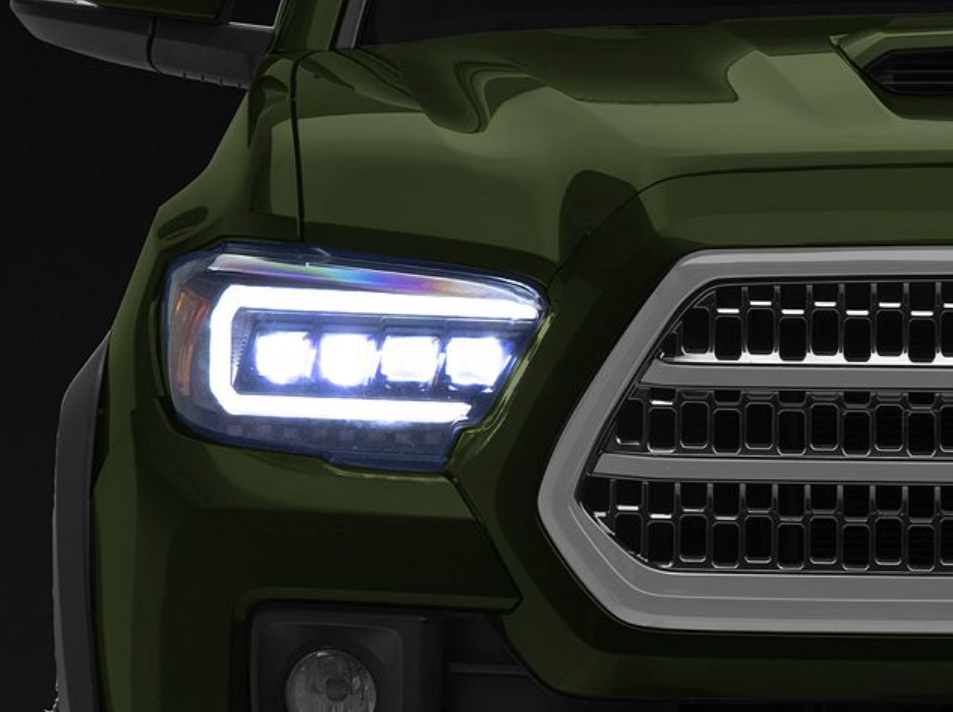 APEX Series Multi-Beam High-Power LED Module Headlights; Black Housing; Clear Lens