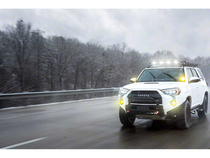 Morimoto XB LED Headlights with Amber DRL; Black Housing; Clear Lens (21-23 4Runner w/ Factory LED Low/Halogen High Beam Headlights)