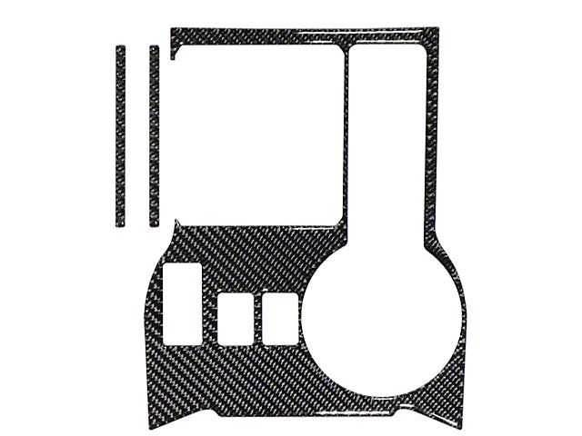 Transmission Console Accent Trim; Domed Carbon Fiber (14-23 4Runner)