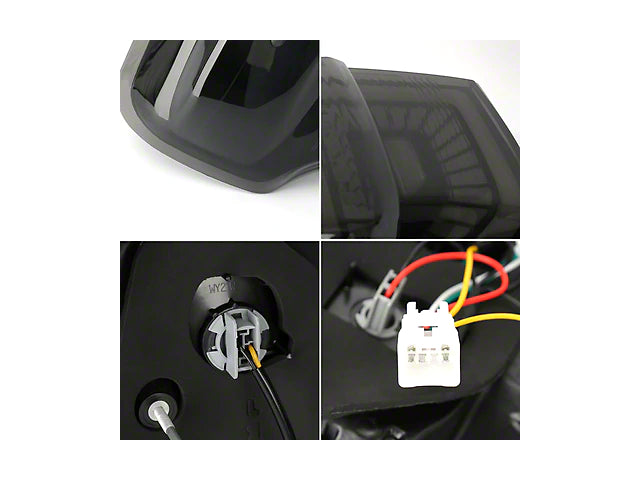 Sequential LED Tail Lights; Black Housing; Clear Lens