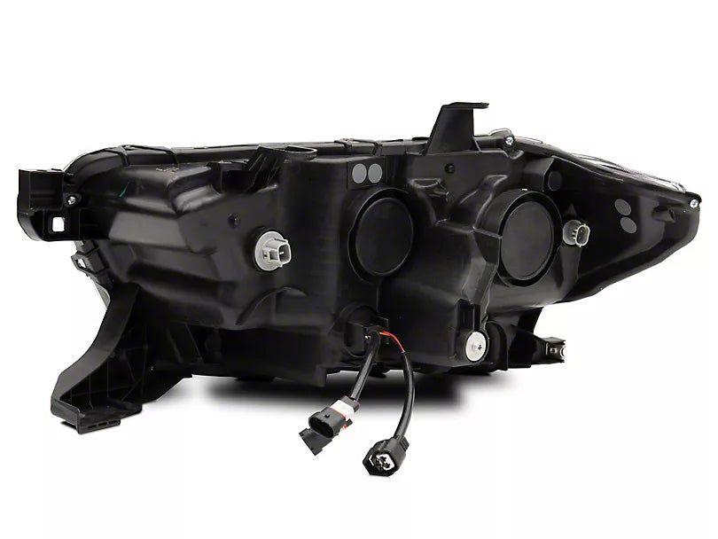 Quad-Pro LED Projector Headlights; Black Housing; Clear Lens (16-23 Tacoma w/ Factory LED DRL)