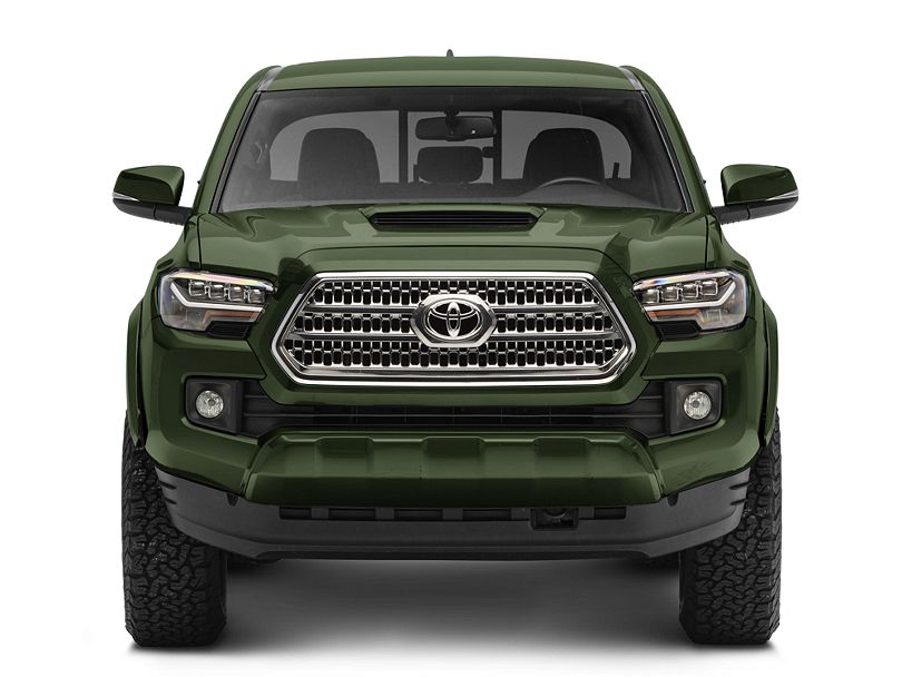 Quad-Pro LED Projector Headlights; Black Housing; Clear Lens (16-23 Tacoma w/ Factory LED DRL)