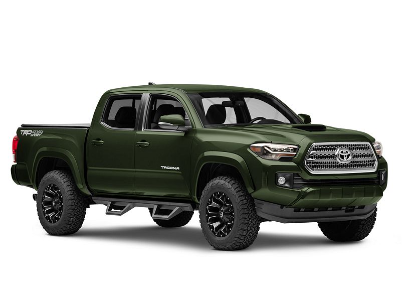 Quad-Pro LED Projector Headlights; Black Housing; Clear Lens (16-23 Tacoma w/ Factory LED DRL)
