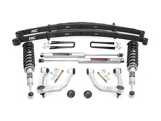 Rough Country 3.50-Inch Series II Bolt-On Suspension Lift Kit with V2 Monotube Shocks and Rear Leaf Springs (05-23 6-Lug Tacoma)