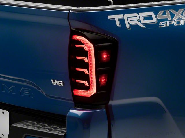 Form Lighting LED Tail Lights; Black Housing; Smoked Lens (16-23 Tacoma)