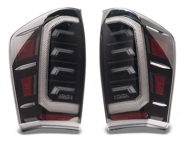 Form Lighting LED Tail Lights; Black Housing; Smoked Lens (16-23 Tacoma)