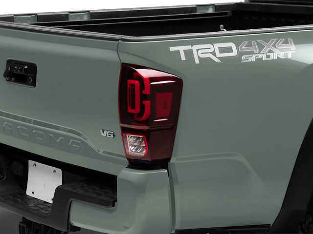 Raxiom XW Series Sequential LED Tail Lights; Black Housing, Red Lens (16-23 Tacoma)