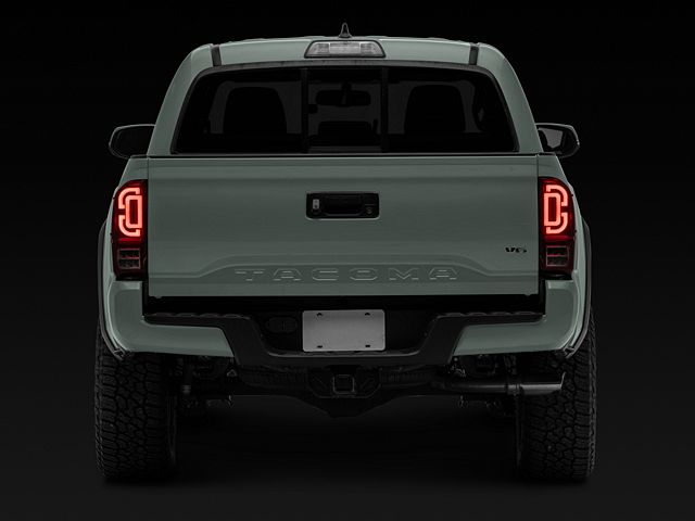 Raxiom XW Series Sequential LED Tail Lights; Black Housing, Red Lens (16-23 Tacoma)