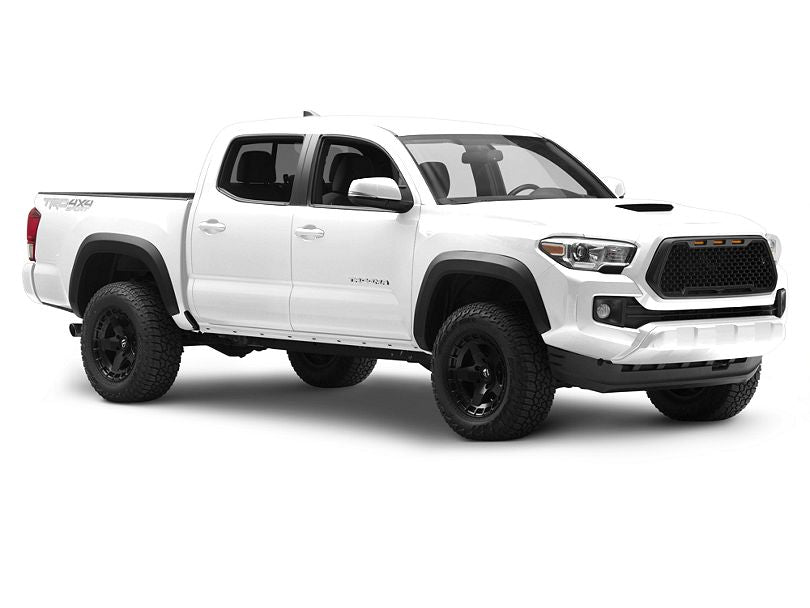 Horizon Series Upper Replacement Grille with Amber LED Running Lights; Matte Black (16-23 Tacoma)