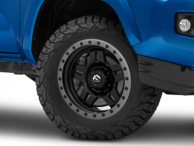 Fuel Wheels Anza Matte Black with Anthracite Ring 6-Lug Wheel; 17x8.5; 6mm Offset