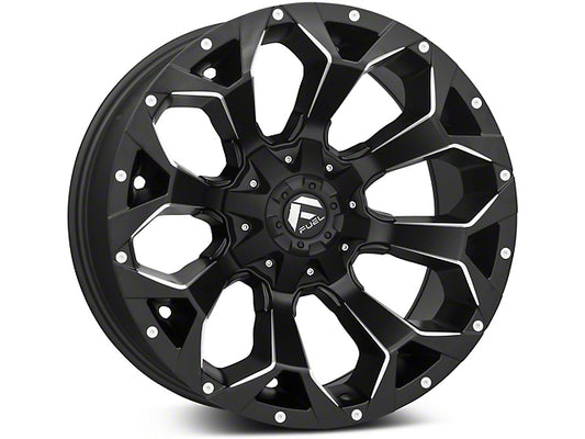 Fuel Wheels Assault Satin Black Milled 6-Lug Wheel; 17x9; -12mm Offset