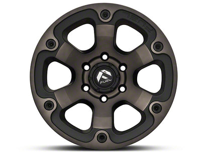 Fuel Wheels Beast Matte Black Machined with Dark Tint 6-Lug Wheel; 17x9; -12mm Offset
