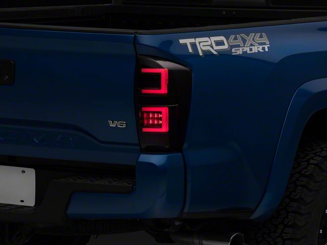 LED Tail Lights; Black Housing; Smoked Lens (16-23 Tacoma)