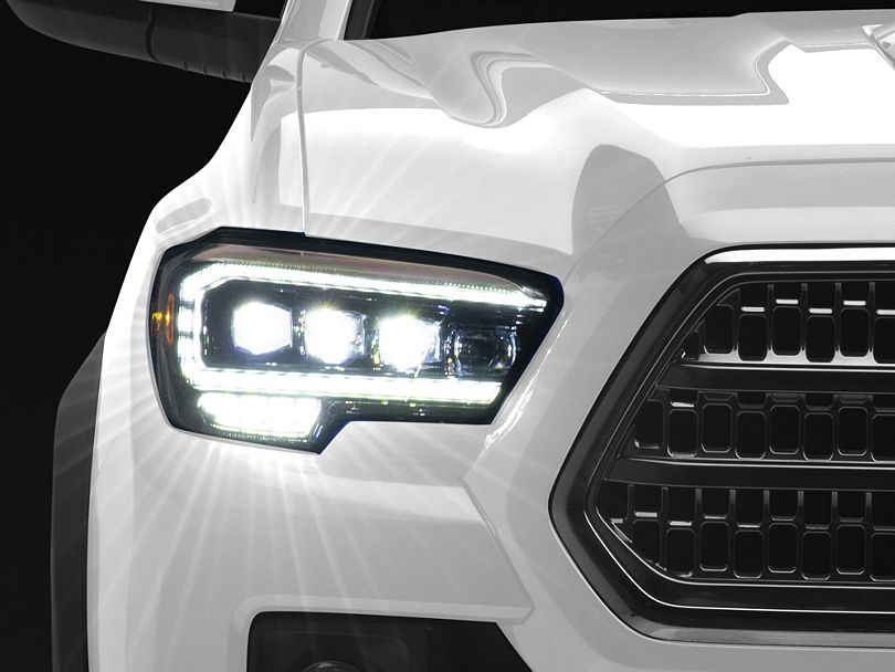 AlphaRex NOVA-Series LED Projector Headlights; Alpha Black Housing; Clear Lens (16-23 Tacoma SR5)