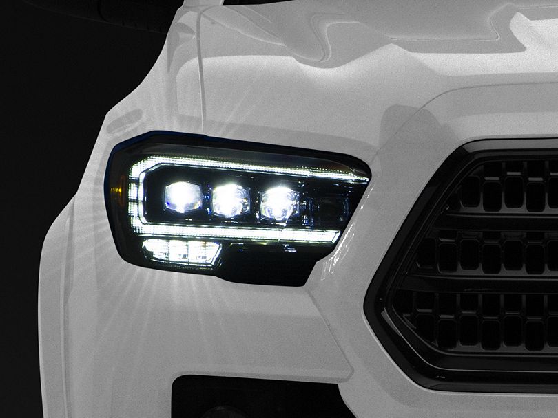 AlphaRex NOVA-Series LED Projector Headlights; Alpha Black Housing; Clear Lens (16-23 Tacoma TRD)