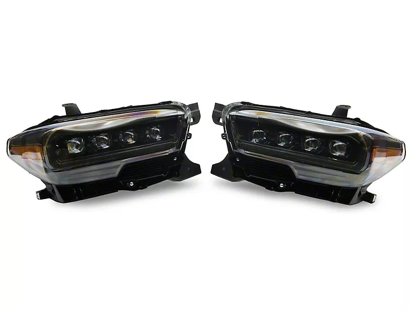 AlphaRex NOVA-Series LED Projector Headlights; Alpha Black Housing; Clear Lens (16-23 Tacoma TRD)