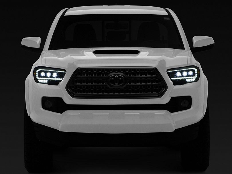 AlphaRex NOVA-Series LED Projector Headlights; Alpha Black Housing; Clear Lens (16-23 Tacoma TRD)