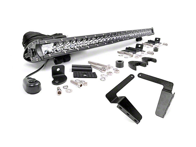 Rough Country 30-Inch Chrome Series LED Light Bar Bumper Kit (14-21 Tundra)