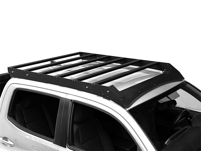 Cali Raised LED Economy Roof Rack with LED Light Bar Cutout; No Lights (05-23 Tacoma Double Cab)