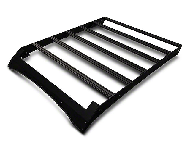 Cali Raised LED Economy Roof Rack with LED Light Bar Cutout; No Lights (05-23 Tacoma Double Cab)