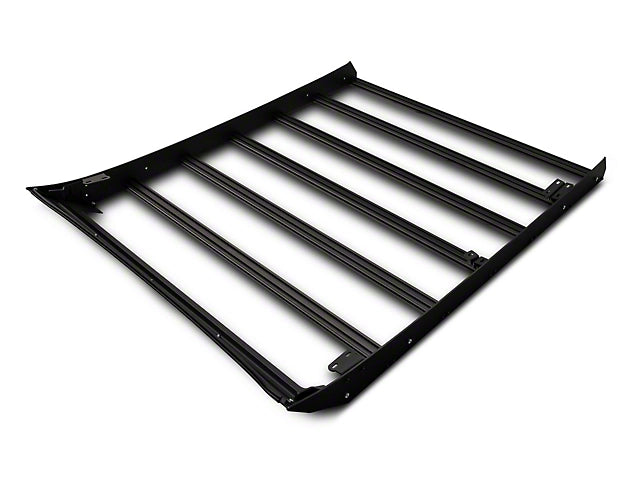 Cali Raised LED Economy Roof Rack with LED Light Bar Cutout; No Lights (05-23 Tacoma Double Cab)